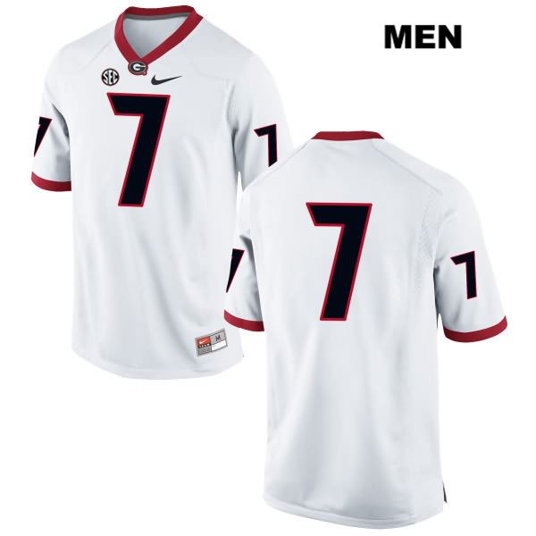 Georgia Bulldogs Men's Jay Hayes #7 NCAA No Name Authentic White Nike Stitched College Football Jersey LDL6356VH